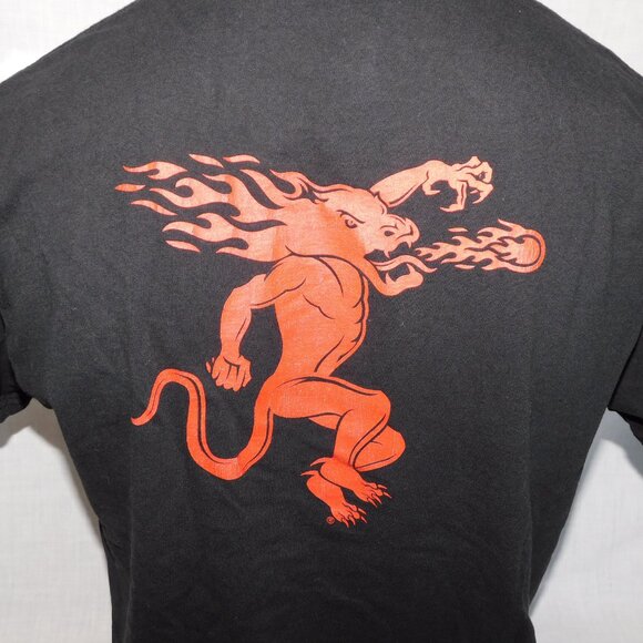 WTF Where's The Fireball Cinnamon Whisky Mens L Black Graphic Promotional Shirt - Picture 7 of 7